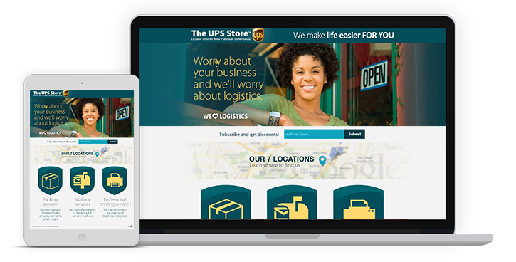 UPS Store Miami locations Landing Page